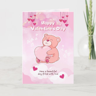 Carte Saint Teddy Funny Valentine