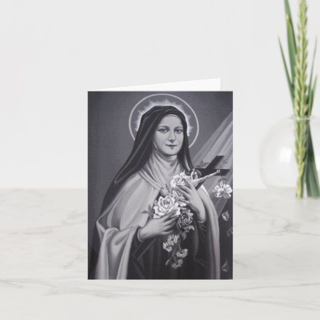 Carte Saint Therese catholique carmélite religieuse (Devant)
