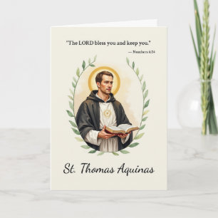 Carte Saint Thomas d'Aquin Dieu la paix avec les écritur