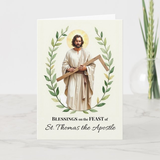 Carte Saint Thomas l'Apôtre Fête des Bénédictions de la  (Devant)