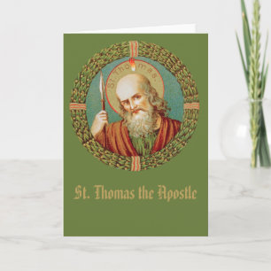 Carte Saint Thomas l'Apôtre (JMAS12) Salutation blanche