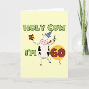 Carte Saint Vache J'ai 60 T-shirts et cadeaux d'annivers