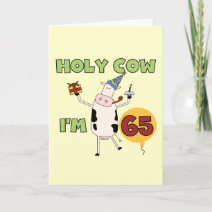 Carte Saint Vache J'ai 65 T-shirts et cadeaux d'annivers