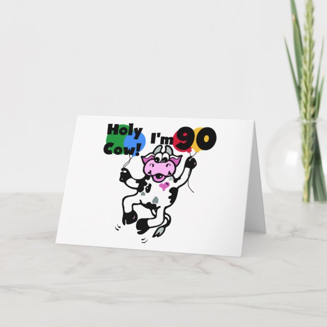 Carte Saint Vache Je suis 90 T-shirts et cadeaux (Devant)