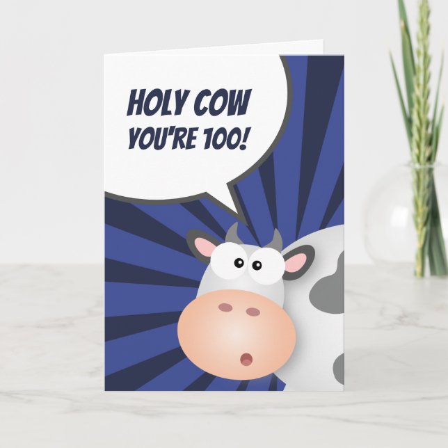 Carte Saint Vache Vous êtes 100 Amusants sur la colline  (Devant)