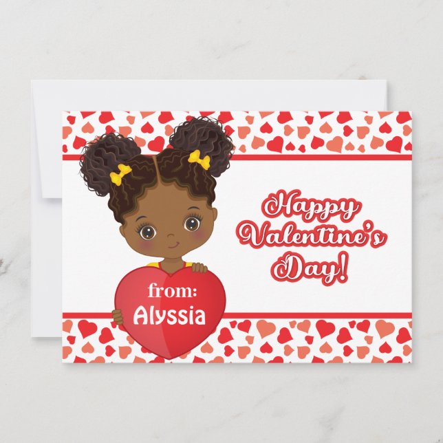 Carte Saint Valentin Africaine Américaine (Devant)