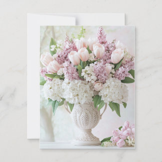 Carte Saint-Valentin au lilas rose romantique et h