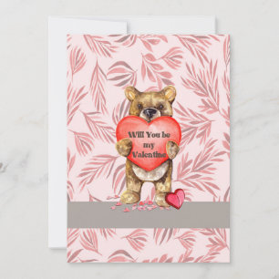 Carte Saint Valentin Bear pour enfants