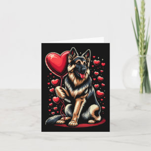 Carte Saint-Valentin Berger Allemand Propriétaire de chi