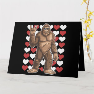 Carte Saint-Valentin Bigfoot Cœurs Drôles d'amour Sasqua