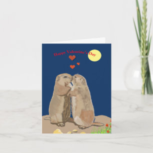 Carte Saint-Valentin Chien de prairie