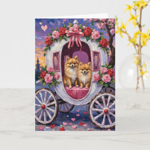 Carte Saint-Valentin Chien Poméranien 