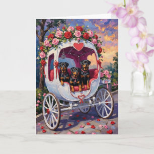 Carte Saint-Valentin Chien Rottweiler