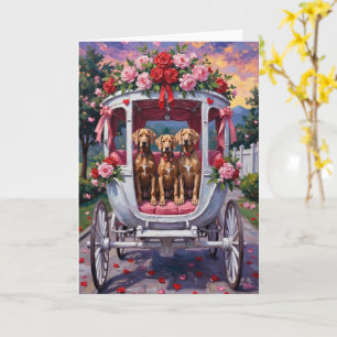 Carte Saint-Valentin Chien Weimaraner 