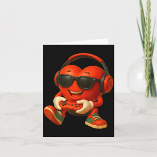 Carte Saint-Valentin Cœur Gamer Vidéo Jeux Garçons Homme