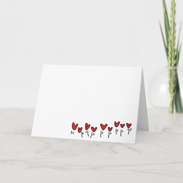 Carte Saint-Valentin "Coeurs de saut" (Devant)