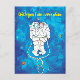 Carte Saint Valentin Couple d'astronautes amoureux