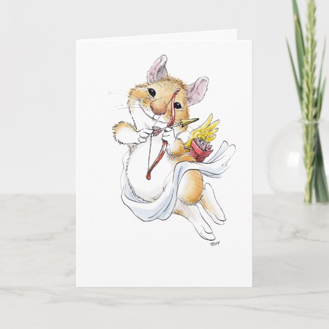 Carte Saint Valentin Cupid Mouse (Devant)