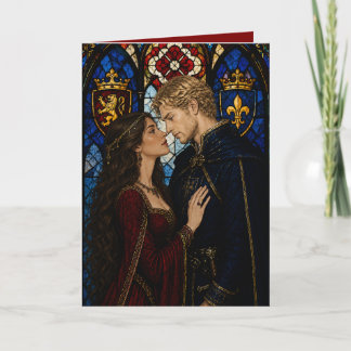 Carte Saint-Valentin d'anniversaire de couple médiéval