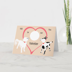 Carte Saint Valentin de deux chiens, Ajouter Votre