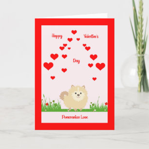 Carte Saint-Valentin de Pet Pomeranian