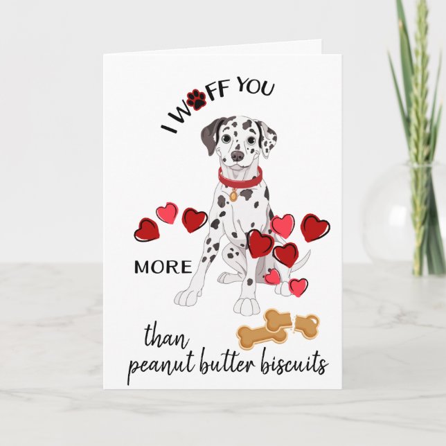 Carte Saint-Valentin de vos biscuits de Chien Dalm (Devant)