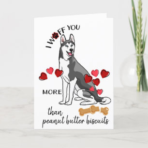 Carte Saint-Valentin de votre amour du chien Husky