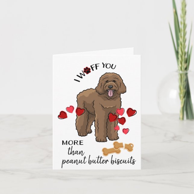 Carte Saint-Valentin de votre chien chocolat de la (Devant)