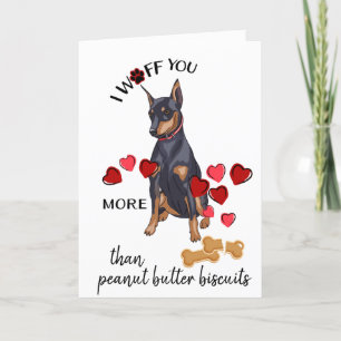 Carte Saint-Valentin de votre chien Doberman qui v