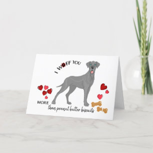 Carte Saint-Valentin de votre grand chien de Danse