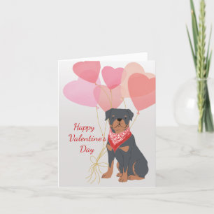 Carte Saint Valentin de votre Rottweiler Heart Bal