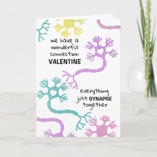 Carte Saint Valentin des Sciences Neurone Biologie Prof 