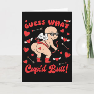 Carte Saint Valentin Drôle Devine quoi Cupidon Fesses Cœ