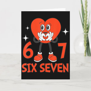 Carte Saint-Valentin drôle Six Sept Cœurs 6 7 Mème Garço