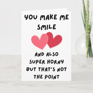 Carte Saint Valentin drôle Vous me faites sourire plié