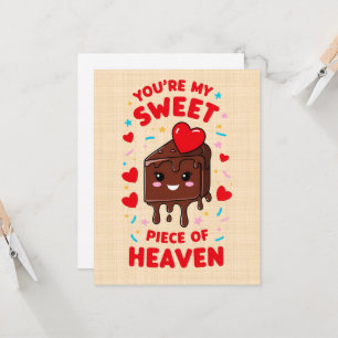 Carte Saint valentin et gourmand de chocolat