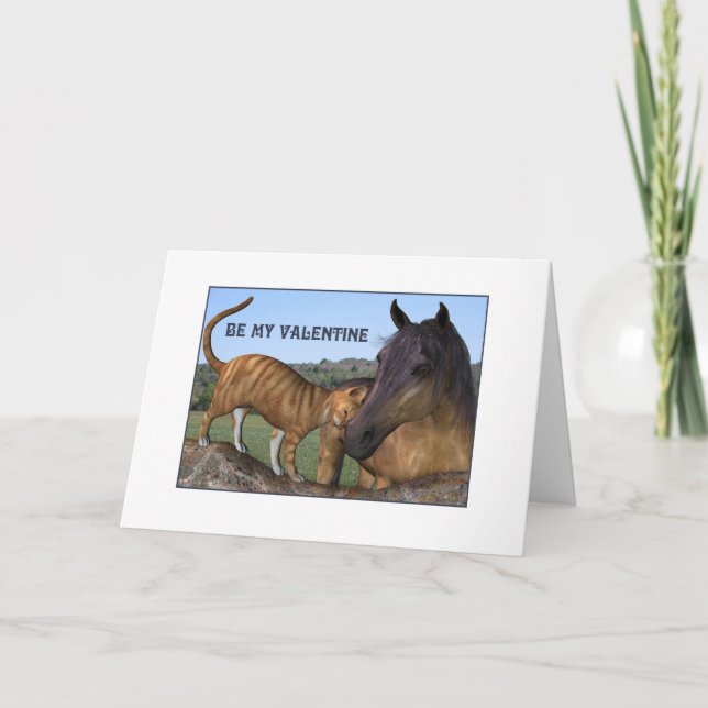 Carte Saint-Valentin Ginger Cat et Bay Horse (Devant)