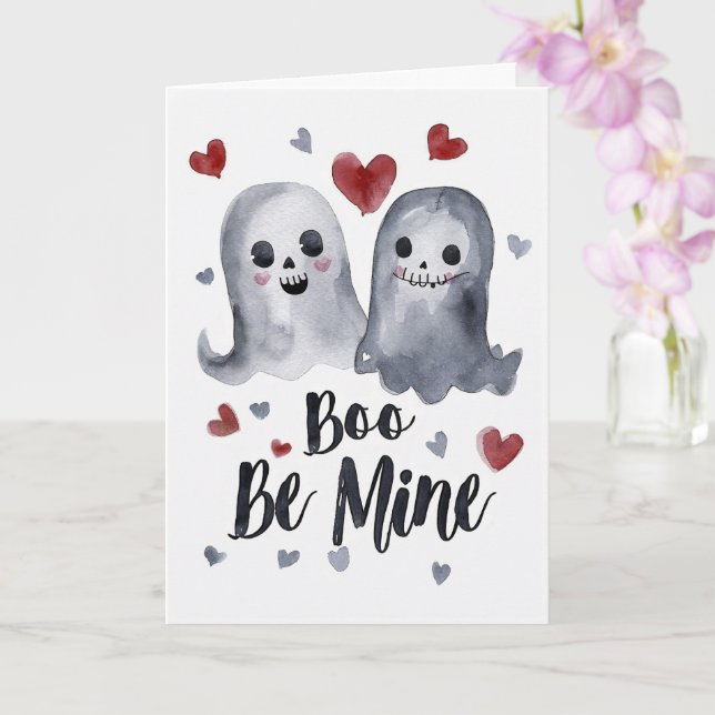 Carte Saint-Valentin gothique et effrayant avec des fant (Orchidée)