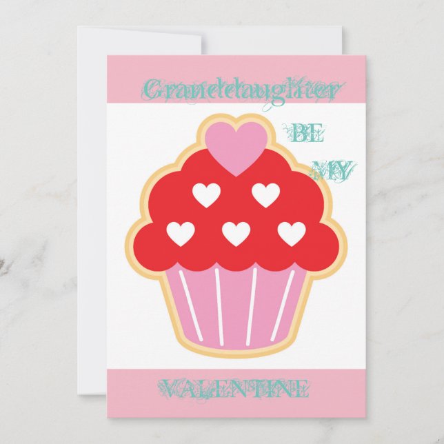 Carte Saint-Valentin Grandgirl Cupcake (Devant)