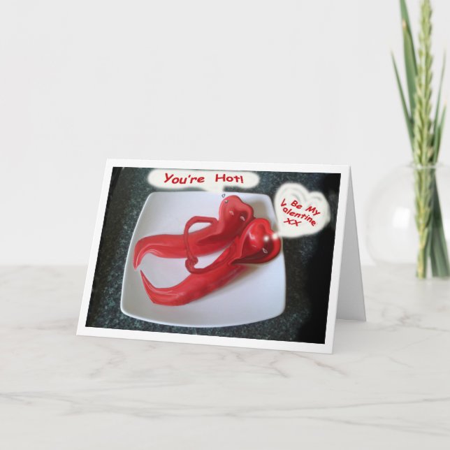 Carte Saint-Valentin humoristique - Poivrons rouge (Devant)