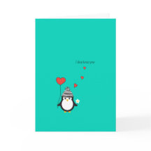 Carte Saint-Valentin - Illustration du mignon ping