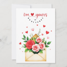 Carte Saint-Valentin - "I'm yours, no refunds"