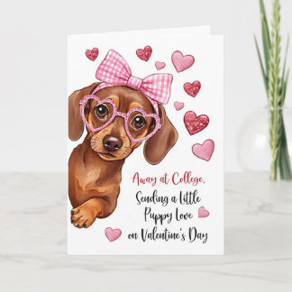 Carte Saint-Valentin loin de l'université pour son amour