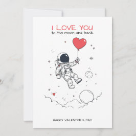 Carte Saint-Valentin - "Love You to the Moon"