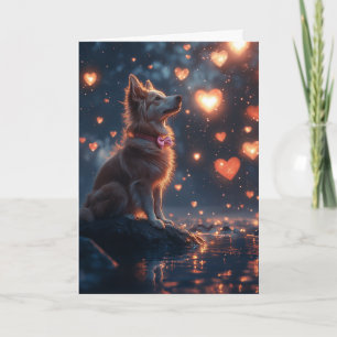 Carte Saint-Valentin Magique Australian Kelpie