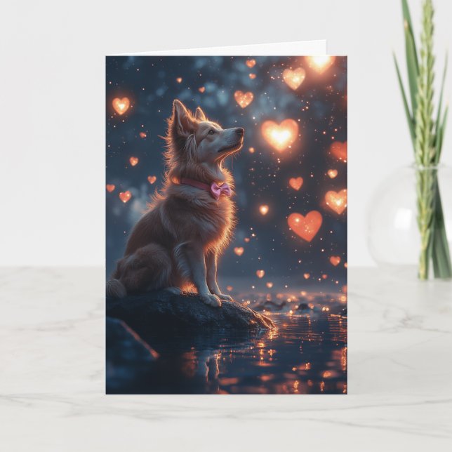 Carte Saint-Valentin Magique Australian Kelpie (Devant)