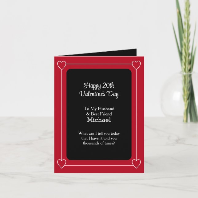 Carte Saint Valentin Mari et meilleur ami Ajouter année (Devant)