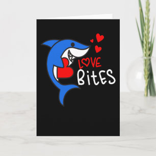 Carte Saint-Valentin Mignon Requin Amour Mord Cadeau Drô