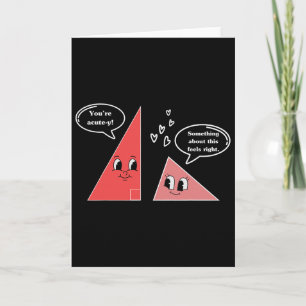 Carte Saint-Valentin Mignon Triangle Blague Mathématique