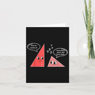Carte Saint-Valentin Mignon Triangle Blague Mathématique